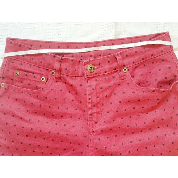 DG2 by Diane Gilman 4P Skinny Jeans Red Stars - Picture 7 of 8